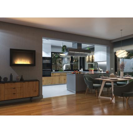 InFire - Seinä BIO takka 80x56 cm 3kW musta