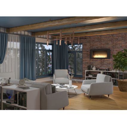 InFire - Seinä BIO takka120x56 cm 3kW musta