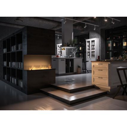 InFire - Sisäänrakennettu BIO takka 100x50 cm 3kW musta
