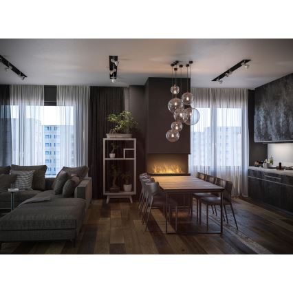 InFire - Sisäänrakennettu BIO takka 100x50 cm 3kW musta