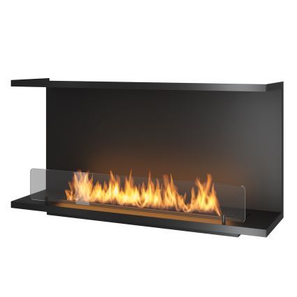 InFire - Sisäänrakennettu BIO takka 100x50 cm 3kW musta