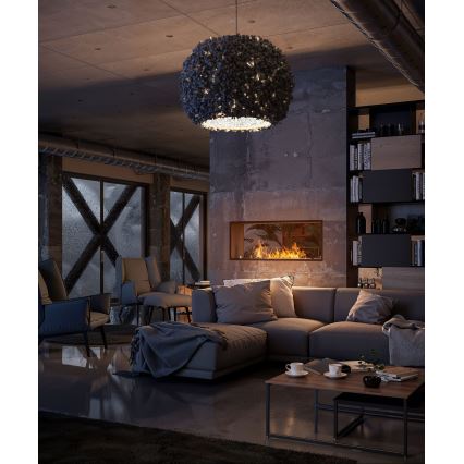 InFire - Sisäänrakennettu BIO takka 48,5x123,5 cm 6kW musta