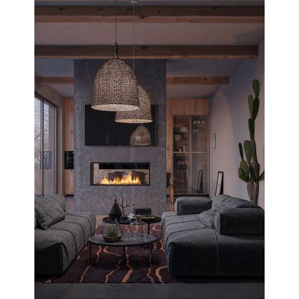 InFire - Sisäänrakennettu BIO takka 48,5x123,5 cm 6kW musta