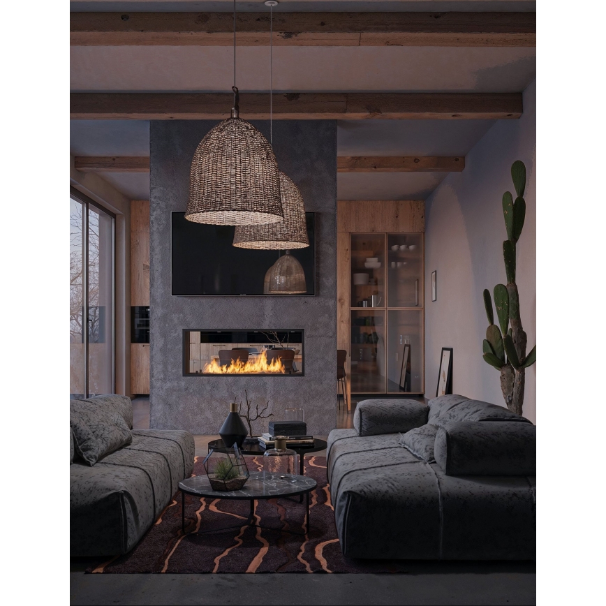 InFire - Sisäänrakennettu BIO takka 48,5x123,5 cm 6kW musta