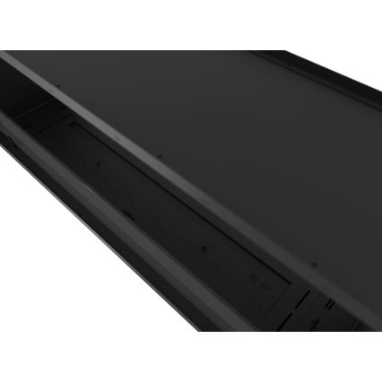 InFire - Sisäänrakennettu BIO takka 48,5x123,5 cm 6kW musta