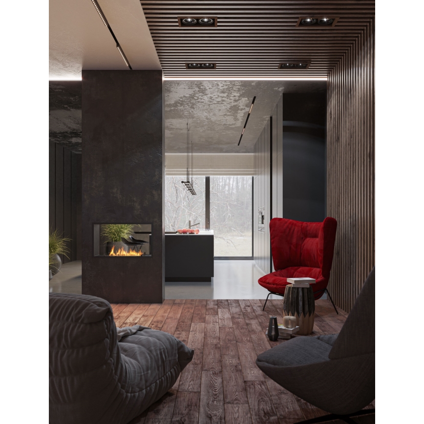 InFire - Sisäänrakennettu BIO takka 48,5x83,5 cm 3,5kW musta