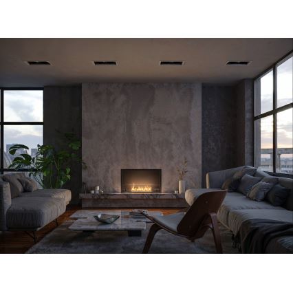 InFire - Sisäänrakennettu BIO takka 49,4x84,4 cm 3,5kW musta