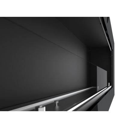InFire - Sisäänrakennettu BIO takka 49x120 cm 3kW musta