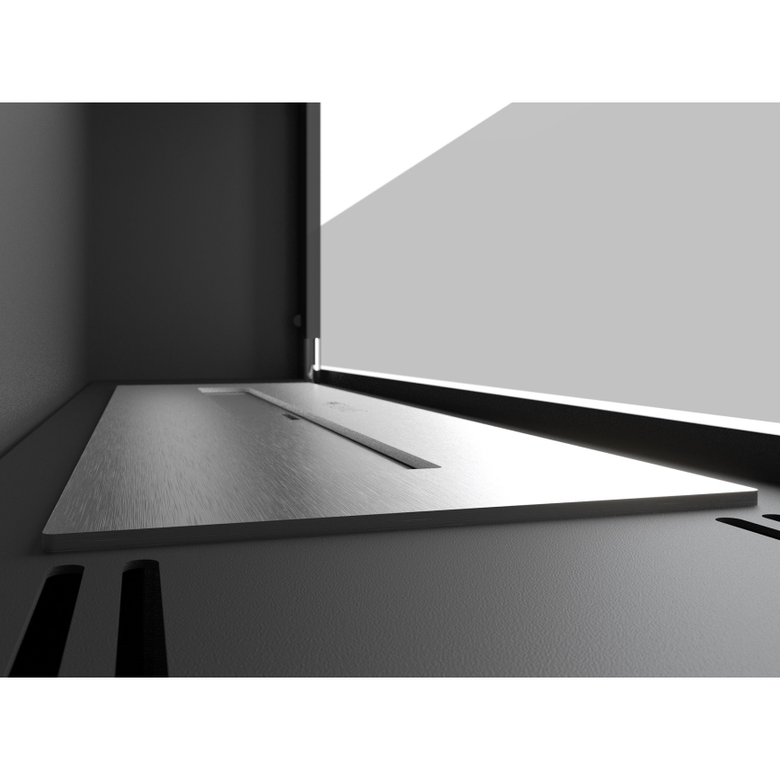 InFire - Sisäänrakennettu BIO takka 49x90 cm 3kW musta