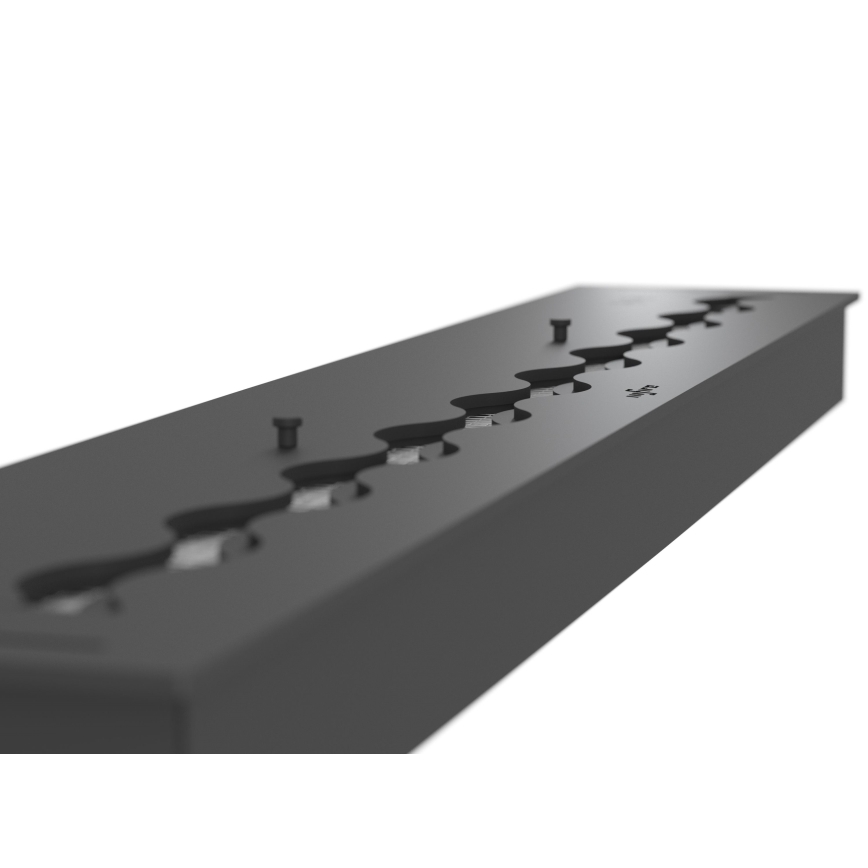 InFire - Sisäänrakennettu BIO takka 7,5x100 cm 6kW musta