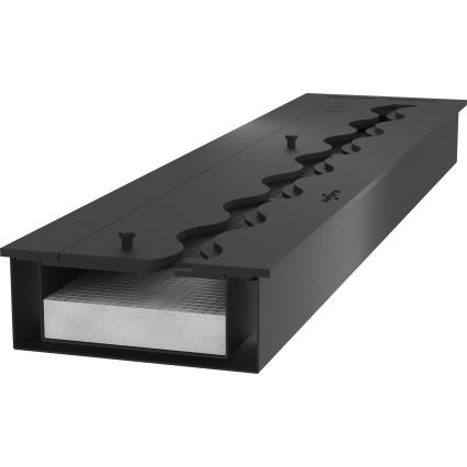 InFire - Sisäänrakennettu BIO takka 7,5x120 cm 7kW musta