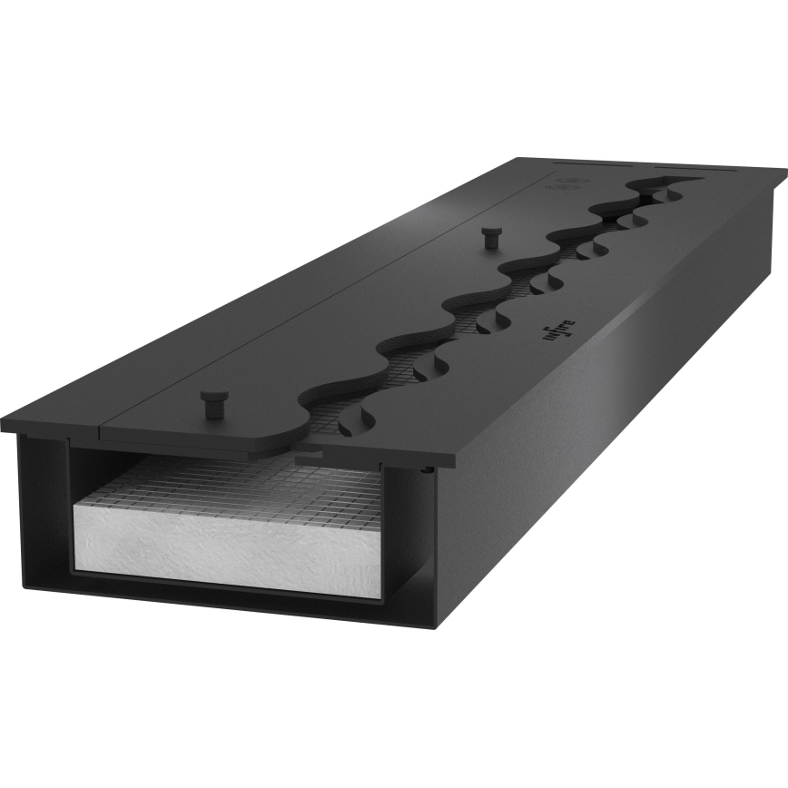 InFire - Sisäänrakennettu BIO takka 7,5x120 cm 7kW musta