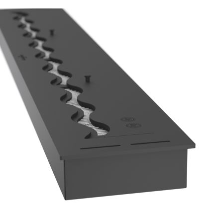 InFire - Sisäänrakennettu BIO takka 7,5x120 cm 7kW musta