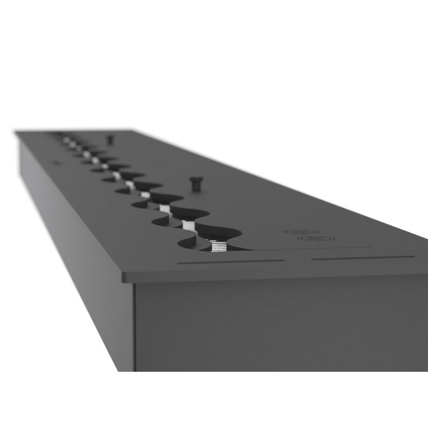 InFire - Sisäänrakennettu BIO takka 7,5x120 cm 7kW musta