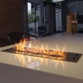 InFire - Sisäänrakennettu BIO takka 7,5x50 cm 3,5kW musta