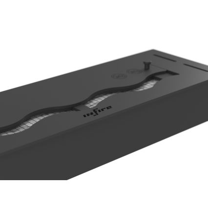 InFire - Sisäänrakennettu BIO takka 7,5x50 cm 3,5kW musta