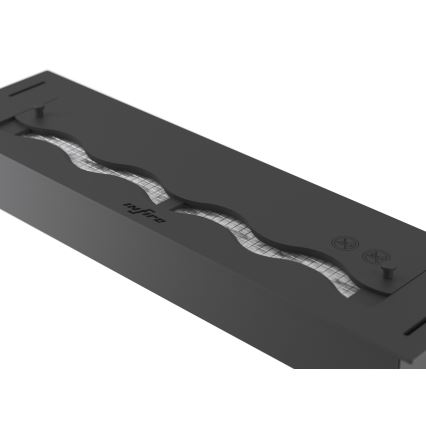 InFire - Sisäänrakennettu BIO takka 7,5x60 cm 3,5kW musta