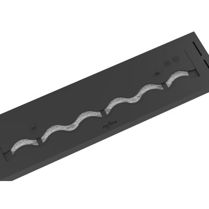 InFire - Sisäänrakennettu BIO takka 7,5x80 cm 6kW musta