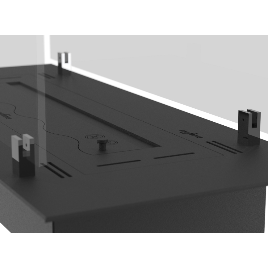 InFire - Sisäänrakennettu BIO takka 8,5x60 cm 3,5kW musta