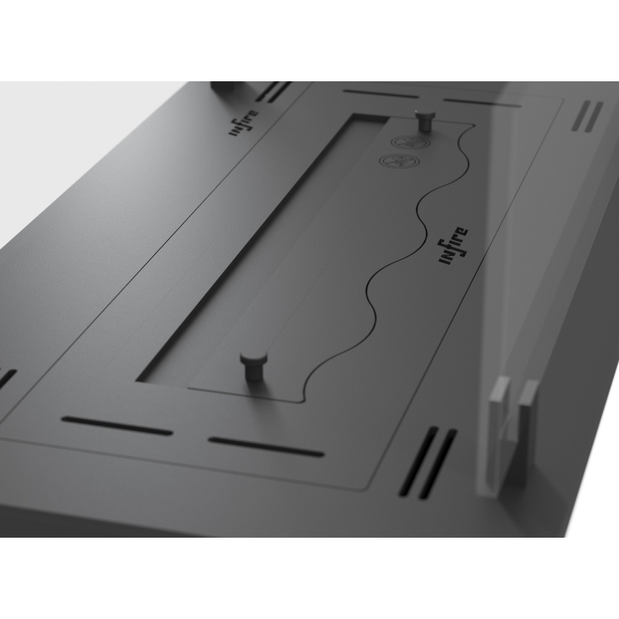 InFire - Sisäänrakennettu BIO takka 8,5x60 cm 3,5kW musta