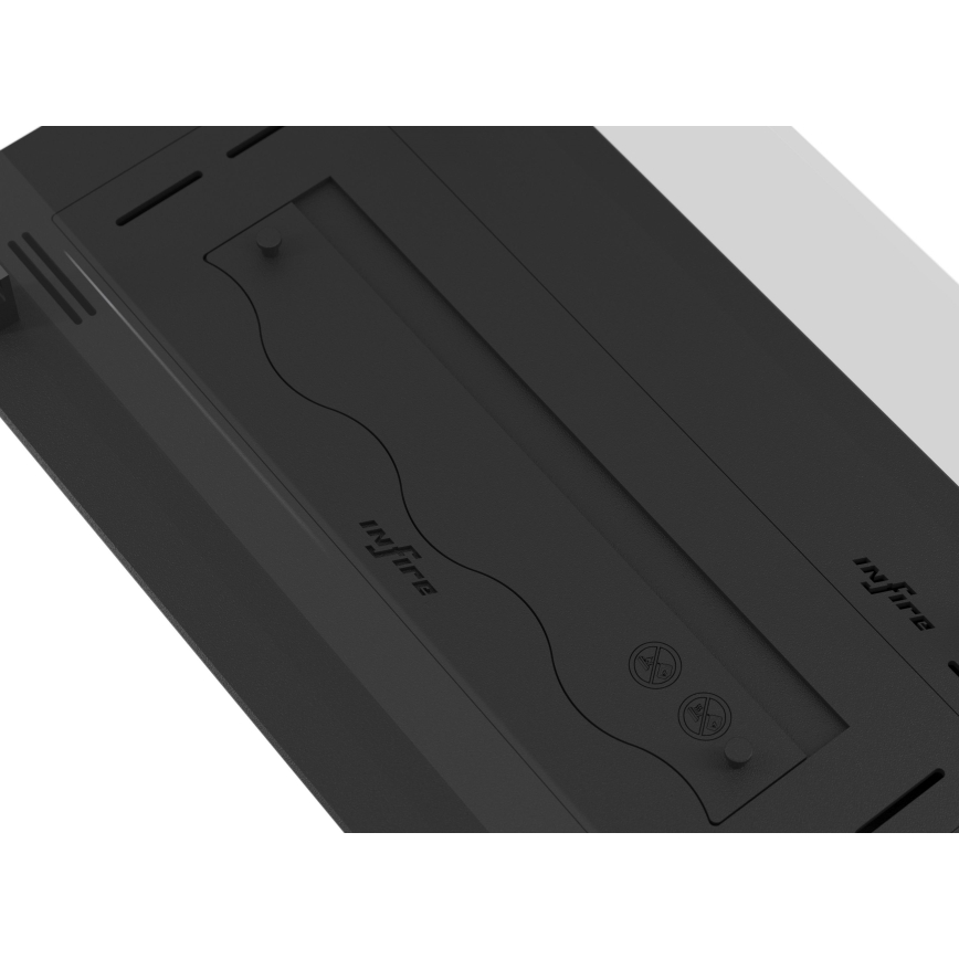 InFire - Sisäänrakennettu BIO takka 8,5x60 cm 3,5kW musta