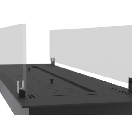InFire - Sisäänrakennettu BIO takka 8,5x80 cm 3,5kW musta