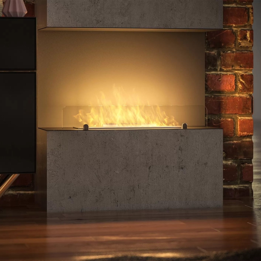 InFire - Sisäänrakennettu BIO takka 80x45 cm 3kW musta