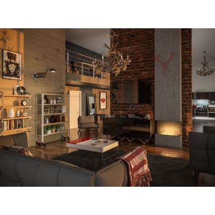 InFire - Sisäänrakennettu BIO takka 80x45 cm 3kW musta