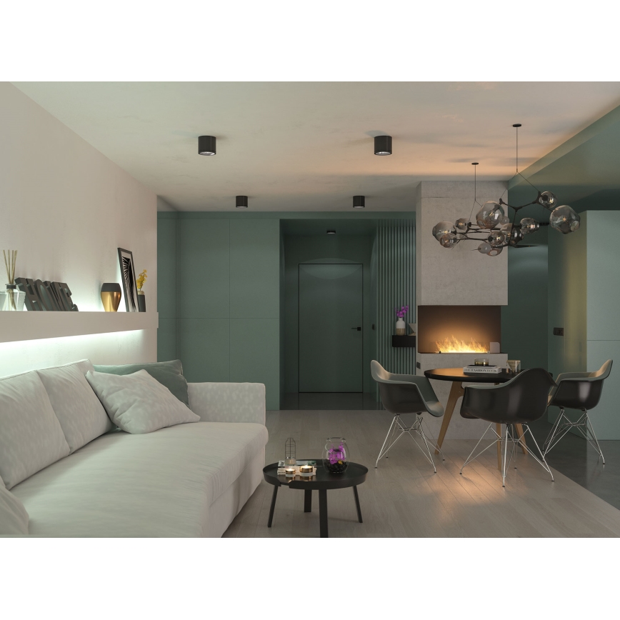 InFire - Sisäänrakennettu BIO takka 80x45 cm 3kW musta