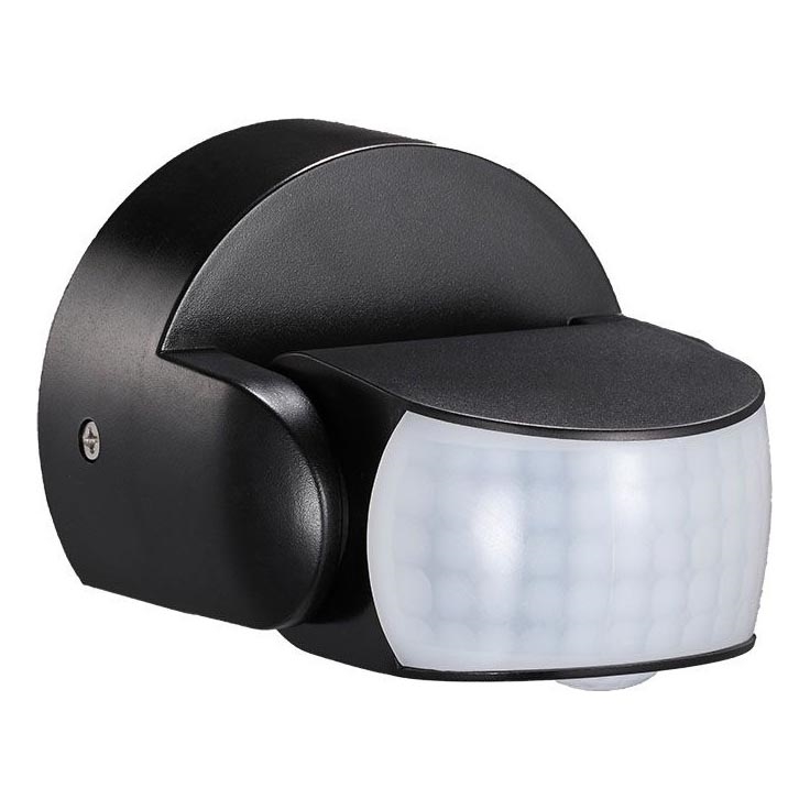 Infrapuna-ulkoliiketunnistin 180/360° 600W/230V IP65 musta