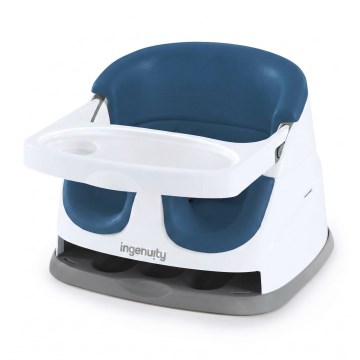 Ingenuity - BABY BASE 2-in-1 ruokatuolin lisäistuin, tummansininen