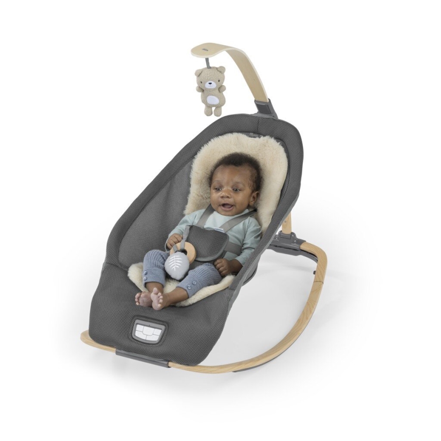 Ingenuity - Lasten värisevä lepotuoli melodialla EVERY SEASON WESLEY 3xC harmaa