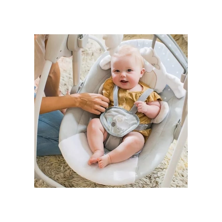 Ingenuity - Lasten keinu melodian kanssa CUDDLE LAMB 4xLR14