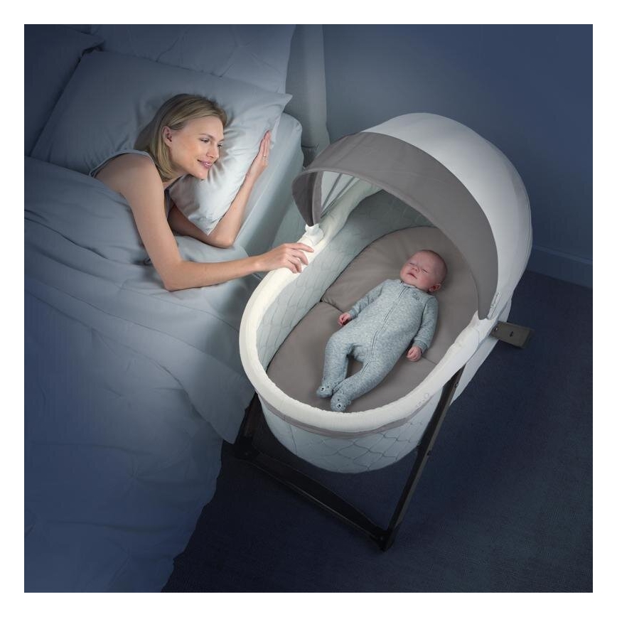 Ingenuity - Vauvan keinuva pinnasänky CARRINGTON harmaa/ruskea