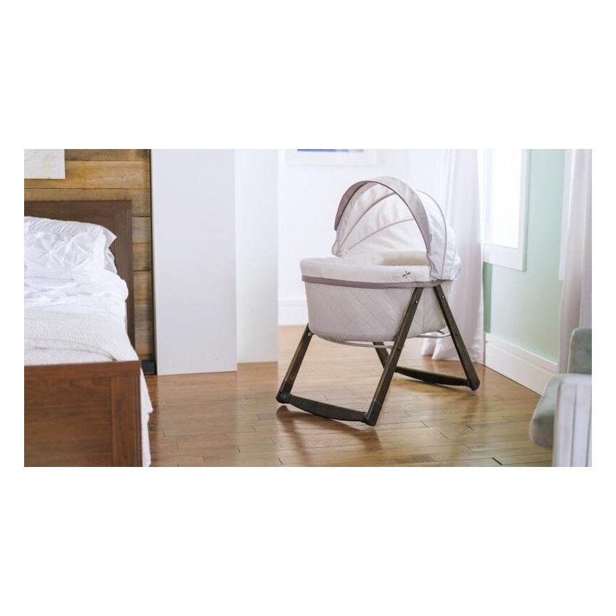 Ingenuity - Vauvan keinuva pinnasänky CARRINGTON harmaa/ruskea