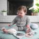 Ingenuity - Vauvan peitto leikkimiseen LOAMY minttu/harmaa