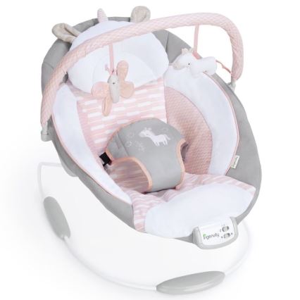 Ingenuity - Vauvan värisevä lepotuoli melodialla FLORA THE UNICORN 3xC