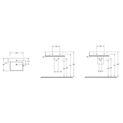 Isvea - PURITY pesuallas tasolle 50x42 cm keramiikka/valkoinen