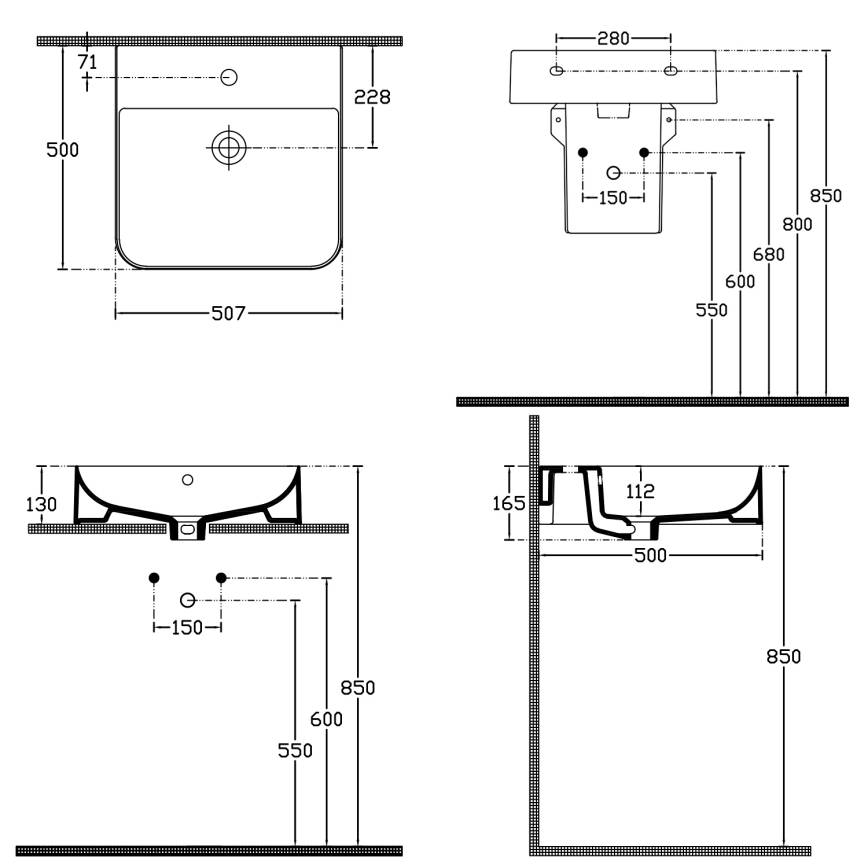 Isvea – SOTT AQUA keraaminen pesuallas 50×50 cm, tasolle tai seinään asennettava, valkoinen