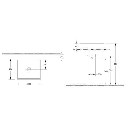 Isvea - Tason päälle asennettava pesuallas PURITY 50x42 cm keraaminen/valkoinen