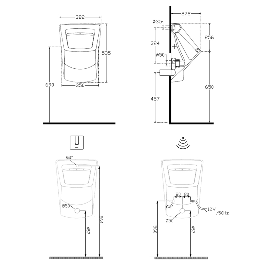 Isvea - Urinaali PURITY valkoinen