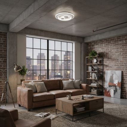 ITALUX - LED himmennettävä kattovalaisin PARCO LED/55W/230V 3000-6500K pr. 50 cm valkoinen + kaukosäädin