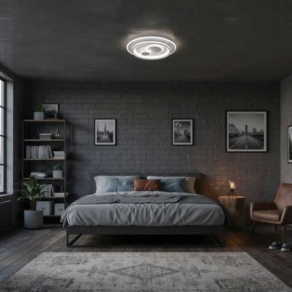 ITALUX - LED himmennettävä kattovalaisin PARCO LED/55W/230V 3000-6500K pr. 50 cm valkoinen + kaukosäädin