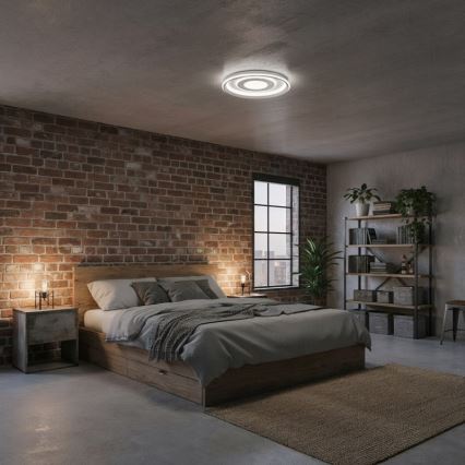 ITALUX - himmennettävä LED-kattovalaisin SIMNI LED/55W/230V 3000-6500K halkaisija 50 cm valkoinen + kaukosäädin