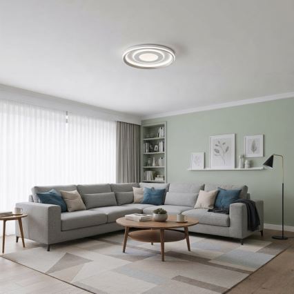 ITALUX - himmennettävä LED-kattovalaisin SIMNI LED/55W/230V 3000-6500K halkaisija 50 cm valkoinen + kaukosäädin