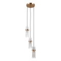 ITALUX - Kaapeliriippuinen kattokruunu TARASO 3xE14/40W/230V kultainen
