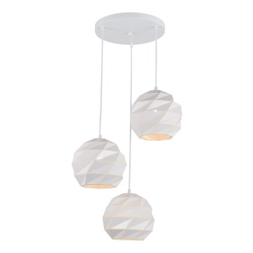 ITALUX - Kattokruunu johdossa PALERMO 3xE27/40W/230V valkoinen