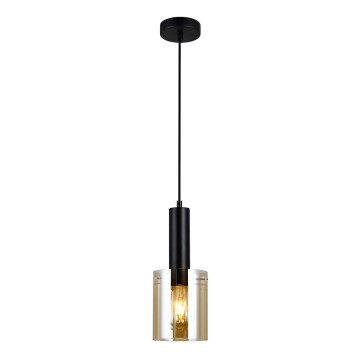 ITALUX - Kattokruunu johdossa SARDO 1xE27/40W/230V musta/kulta