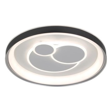 ITALUX - LED-himmennettävä kattovalaisin FLORINA LED/46W/230V 3000/4000/6500K Ø 49 cm musta + kaukosäädin