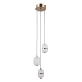 ITALUX - LED-riippuvalaisin vaijerilla ALANI 3xLED/5W/230V 3000K kultainen